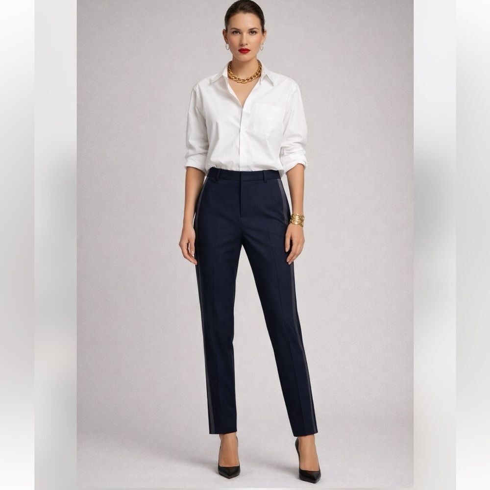Vince Tailored Wool Blend Navy Pants M